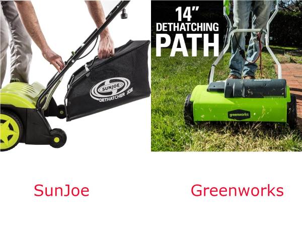 Sun Joe Vs Greenworks Dethatcher