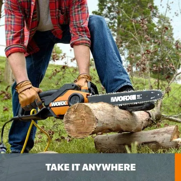 WORX WG303.1 16 Inch 14.5 Amp Electric Chainsaw Best Chainsaw Under 300 2